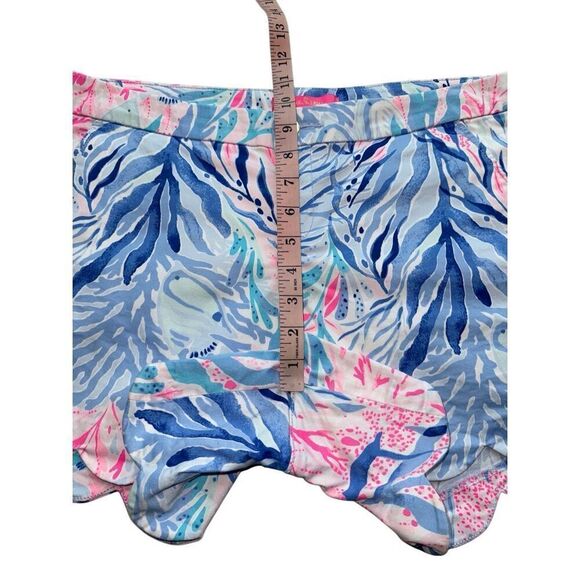 Lilly Pulitzer Buttercup Stretch Short In Crew Blue Tint Kaleidoscope Size 12 - Picture 10 of 11